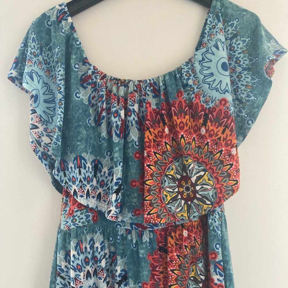 Amazon size L multi colored maxi dress. NWT